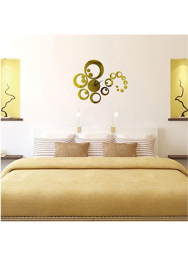 Modern Mirror Wall Clocks  Diy Wall Clock 3D Mirror Surface Sticker Home Office Decoration Wall Sticker Gold - Image 3