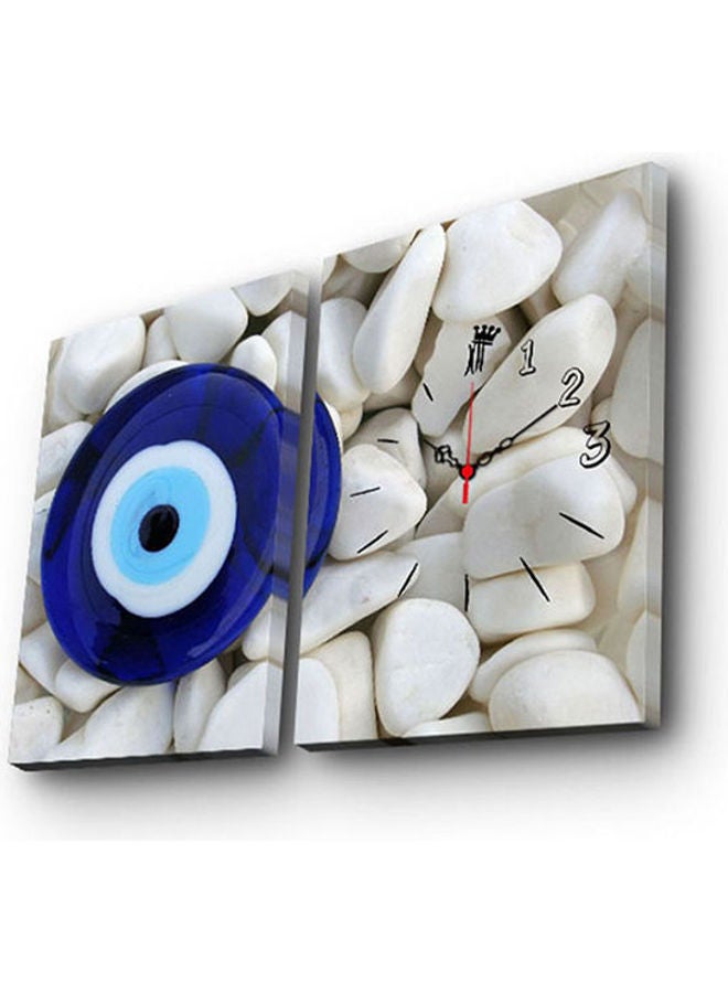 Clock Art 228Cla2650 Decorative Canvas Wall Clock (2 Pieces) Multicolour - Image 1