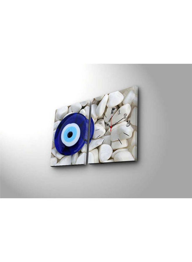 Clock Art 228Cla2650 Decorative Canvas Wall Clock (2 Pieces) Multicolour - Image 2