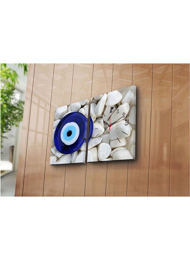 Clock Art 228Cla2650 Decorative Canvas Wall Clock (2 Pieces) Multicolour - Image 3