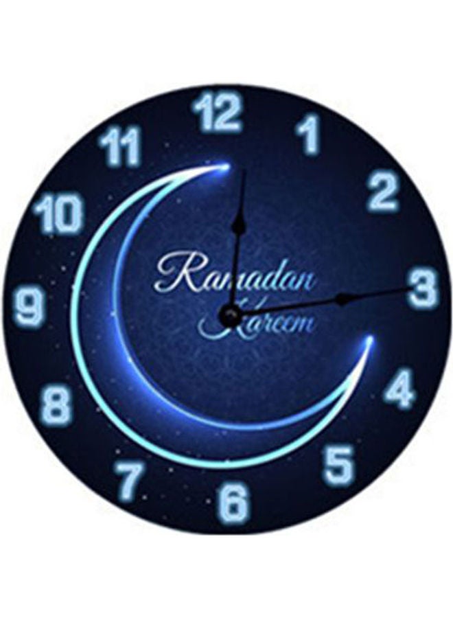 Retro Ramadan Series Wall Clock Decorative Hanging Table Bedroom Craft Art Creative Living Room Mute Clock Wall Watch Multicolour