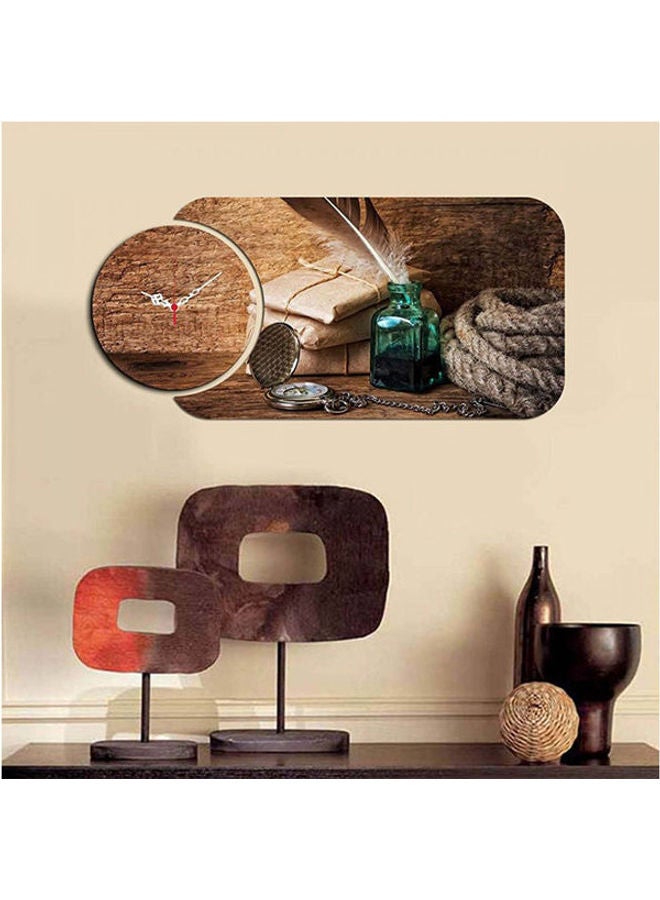 هوم آرت ساعة حائط 238Hma5171 من خشب MDF لديكور المنزل (قطعتان) متعدد الألوان - Image 2