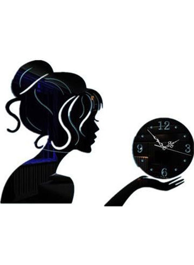 Diy Creative Girl Living Room Wall Clock Wall Mirror 3D Stereo Acrylic Mirror Clock Mute Jm043 Multicolour - Image 1