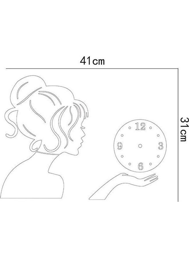 Diy Creative Girl Living Room Wall Clock Wall Mirror 3D Stereo Acrylic Mirror Clock Mute Jm043 Multicolour - Image 3