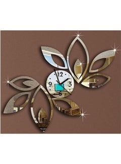 Tenflyer Flower Shape Mirror Finish Wall Clock MultiColour  - Image 1