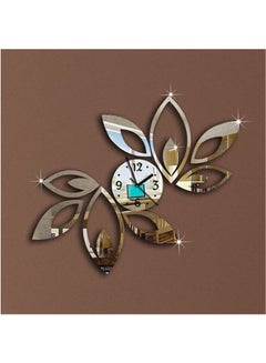 Tenflyer Flower Shape Mirror Finish Wall Clock MultiColour  - Image 2