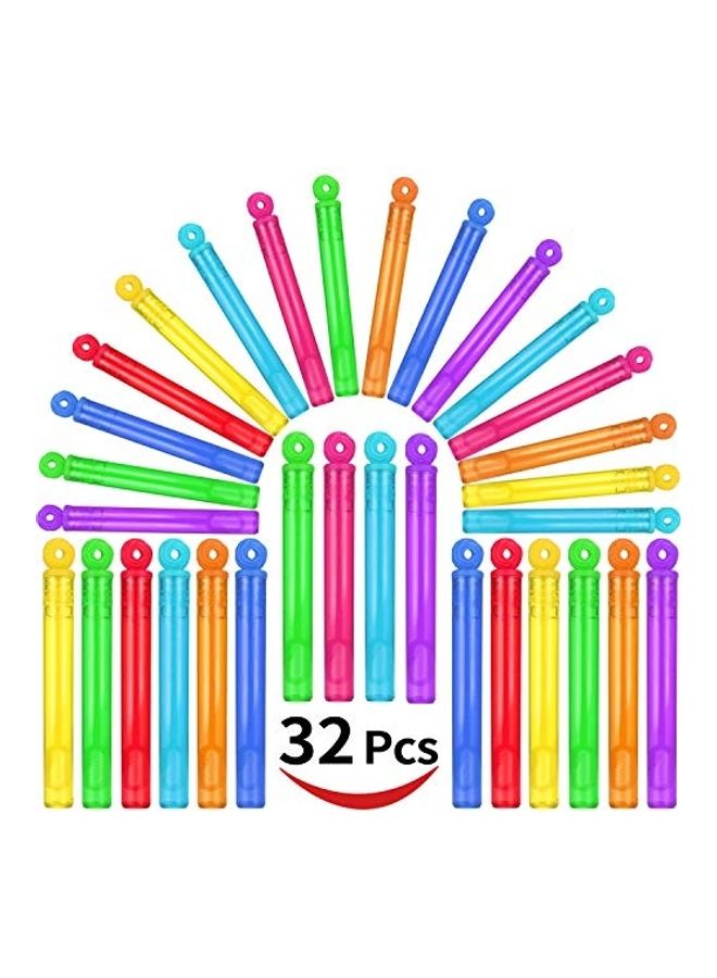 JASNKKONT - 32-Piece 8 Colour Mini Bubble Wand Assortment Party Favors Toys for Kids - Image 1