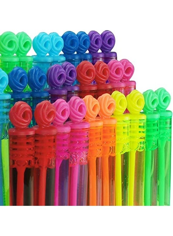 JASNKKONT - 32-Piece 8 Colour Mini Bubble Wand Assortment Party Favors Toys for Kids - Image 1