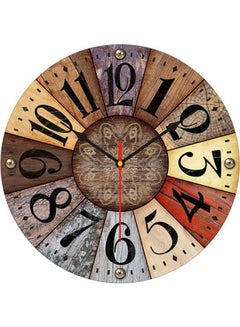 gluckluz Wood Digital Large Clock Diy Quartz Silent Antique Wall Clock Digital Decorative Wall Clock Wood Battery Powered Clocks Vintage Farmhouse Wall Decor MultiColour  - Image 1