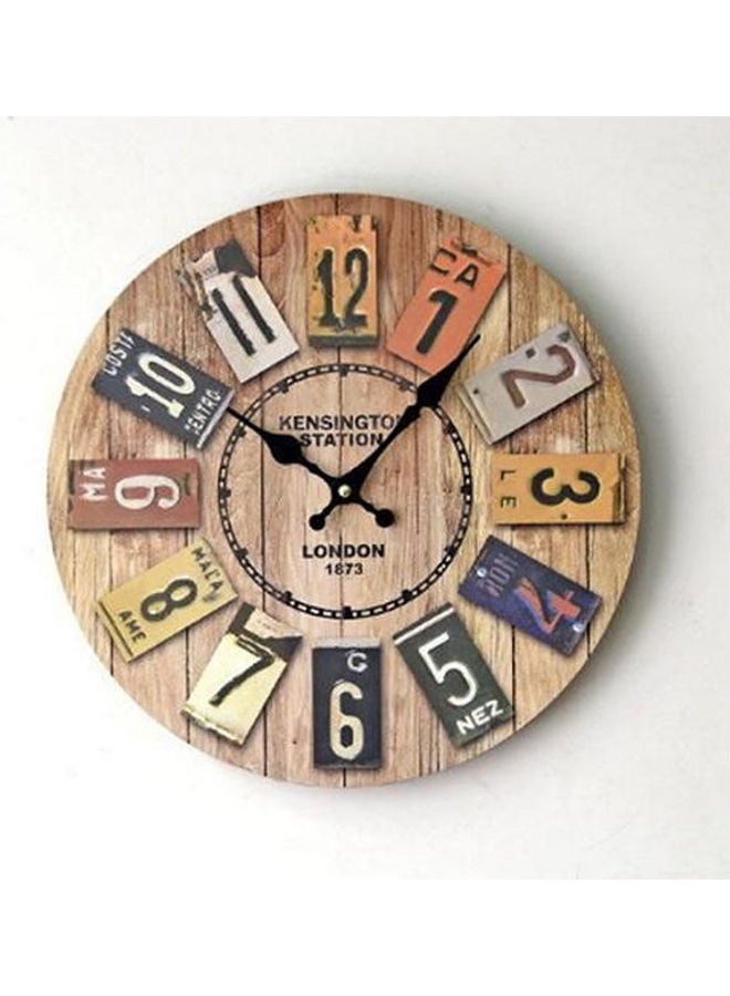 Beauenty - Wooden Analog Wall Clock MultiColour - Image 1