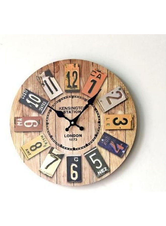 Beauenty - Wooden Analog Wall Clock MultiColour - Image 1
