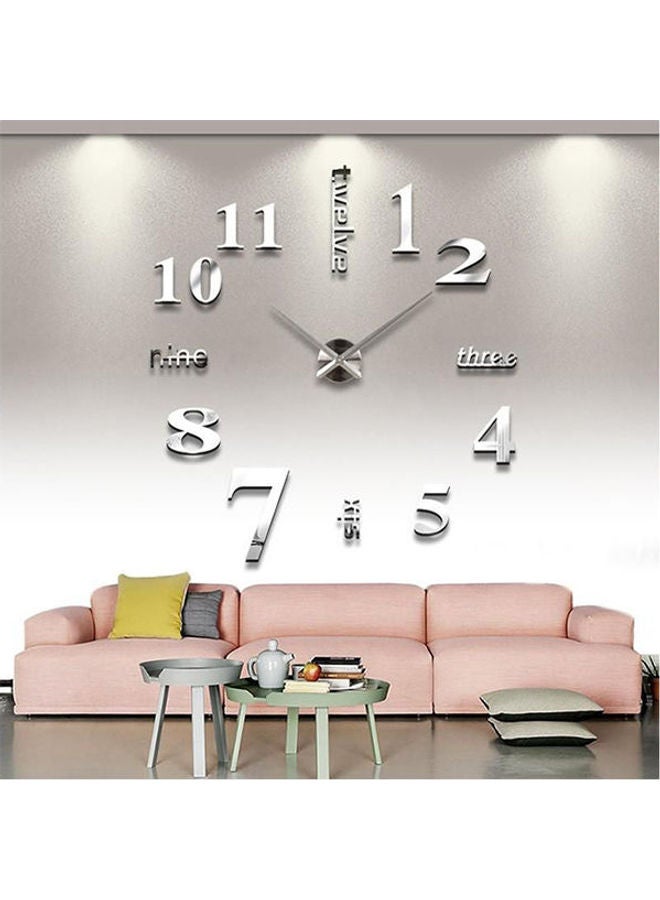 Large Acrylic Mirror Wall Clock For Decoration Multicolour - Image 2
