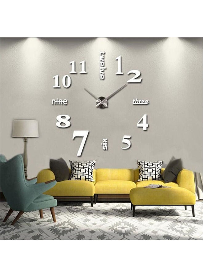 Large Acrylic Mirror Wall Clock For Decoration Multicolour - Image 1