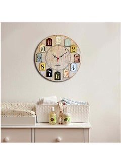 Home Art Home Art 238Hma3143 Decorative Mdf Clock MultiColour  - Image 2