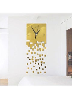 Abstract Mirror Sticker Wall Clock Multicolour