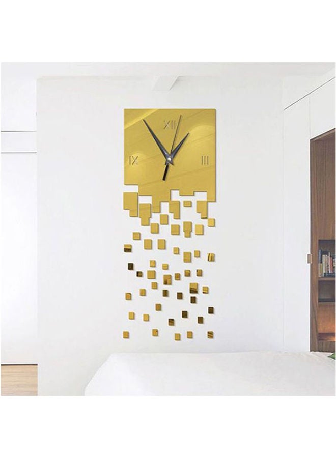 Treasures - Abstract Mirror Sticker Wall Clock Multicolour - Image 1