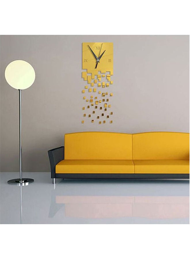 Treasures - Abstract Mirror Sticker Wall Clock Multicolour - Image 1