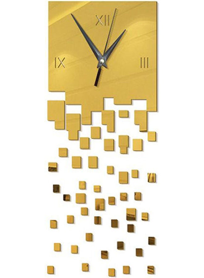 Treasures - Abstract Mirror Sticker Wall Clock Multicolour - Image 1