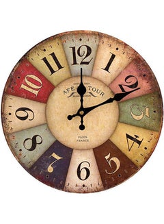 Generic Europe Vintage Large Wooden Wall Clock Creative Silent Home Wall Clocks Watches Home Decor Retro Wall Clocks Multicolour  - Image 1