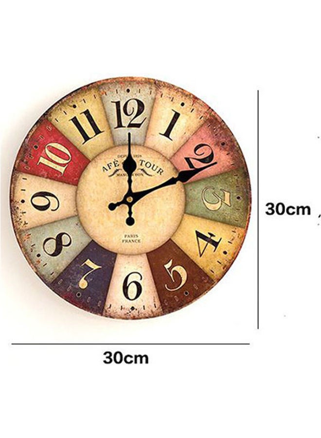 Europe Vintage Large Wooden Wall Clock Creative Silent Home Wall Clocks Watches Home Decor Retro Wall Clocks Multicolour  - Image 2