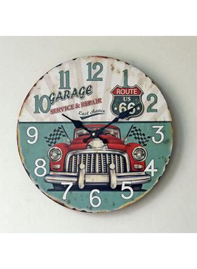 Generic - Europe Style Retro Frameless Silent Wall Clock Car Design Home Decoration Clock MultiColour - Image 1