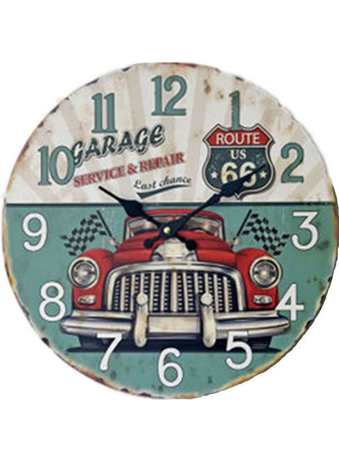 Generic - Europe Style Retro Frameless Silent Wall Clock Car Design Home Decoration Clock MultiColour - Image 1
