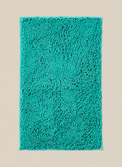 Noon East Bath Mat - 50X80 Cm - Shaggy - Turquoise Color - Bathroom Mat Anti-Slip 51 x 81 cm Turquoise