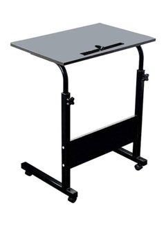 Adjustable Portable Bedside Table Black/Grey
