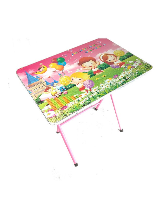 طاولة مدرسية وكرسي من الخشب قابلان للطي متعدد الألوان - Image 2