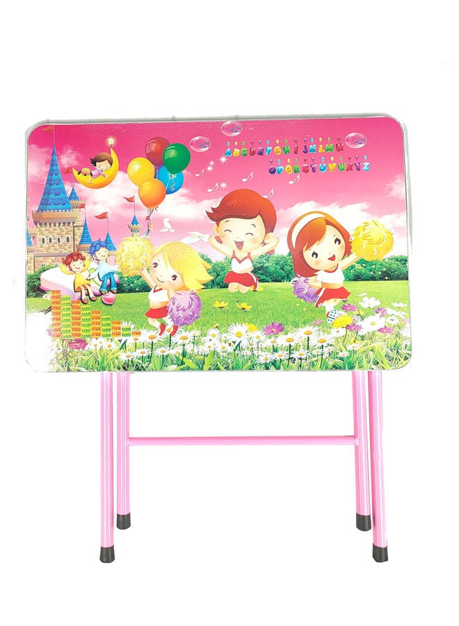 طاولة مدرسية وكرسي من الخشب قابلان للطي متعدد الألوان - Image 3