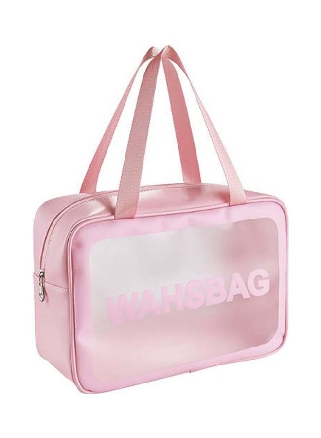 Portable Large Capacity Waterproof Cosmatic Bag Pink - Image 1
