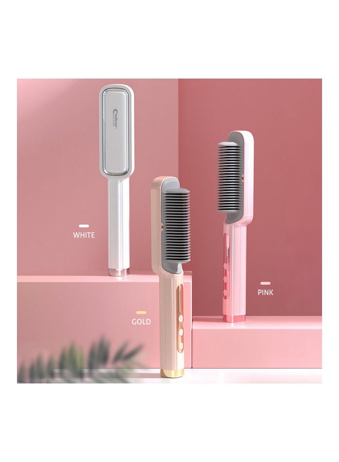 مشط كهربائي محمول لفرد الشعر وردي - Image 5