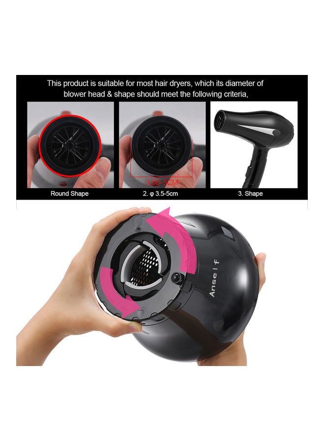 ANSELF Adjustable Blow Dryers Diffuser for Curly or Wavy Hair Black - Image 2