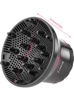 ANSELF Adjustable Blow Dryers Diffuser for Curly or Wavy Hair Black  - Image 4