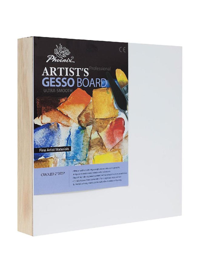 Phoenix Artists Gesso Canvas Panel Board White - Image 1