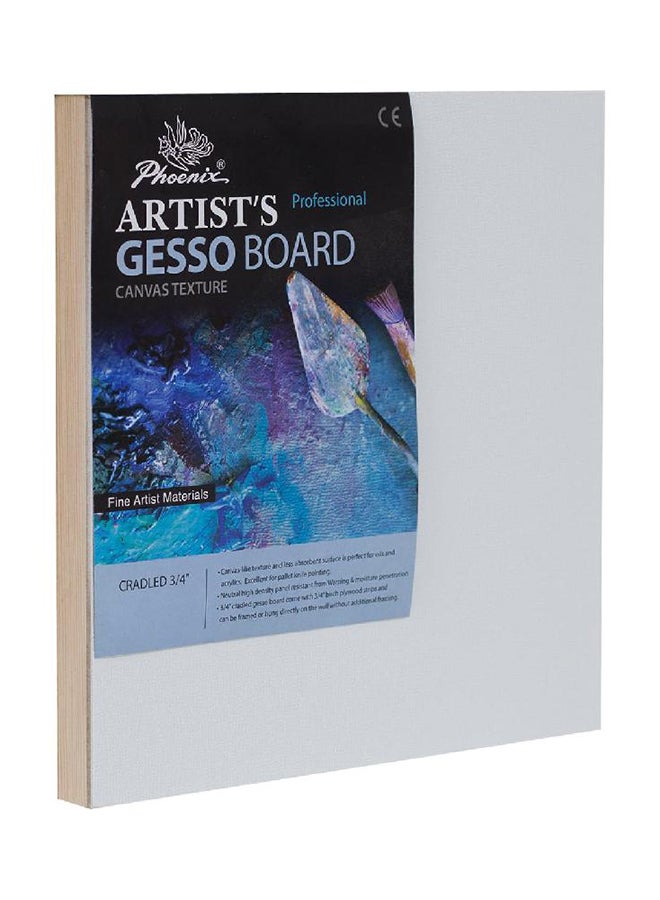 Phoenix Artists Gesso Canvas Panel Board White - Image 1