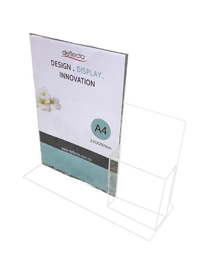 Deflecto A4 Stand-Up Sign Holder Clear - Image 2