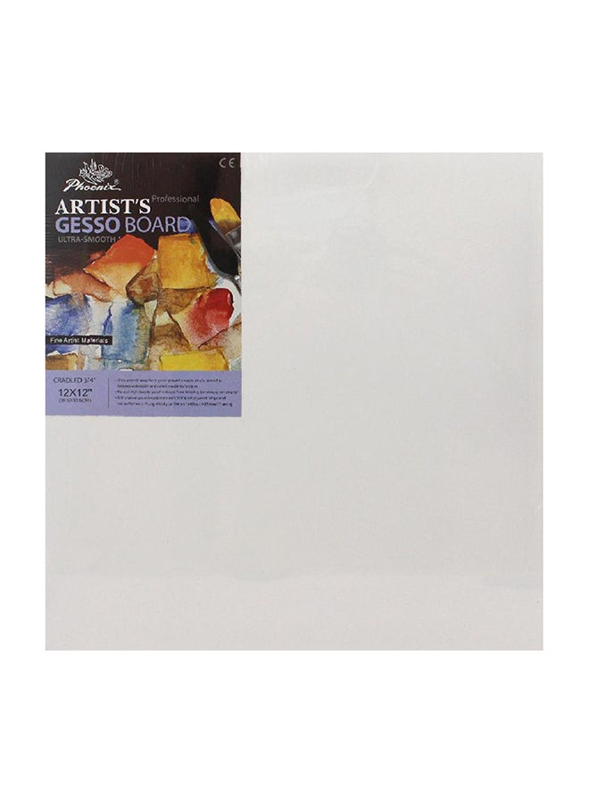 Phoenix Artists Gesso Canvas Panel Board White - Image 1