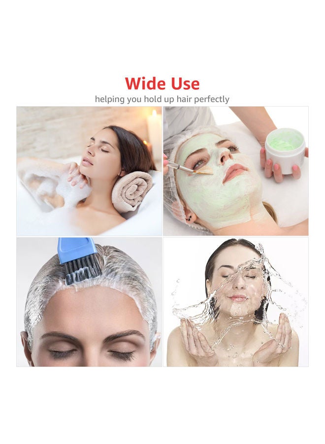 100-Piece Waterproof and Dustproof Elastic Bathing Shower Caps Transparent - Image 3