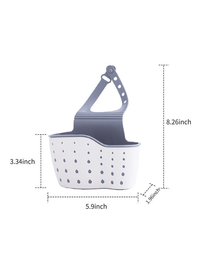 Kitchen Sink Organizer TPR Sponge Holder White/Grey - Image 2
