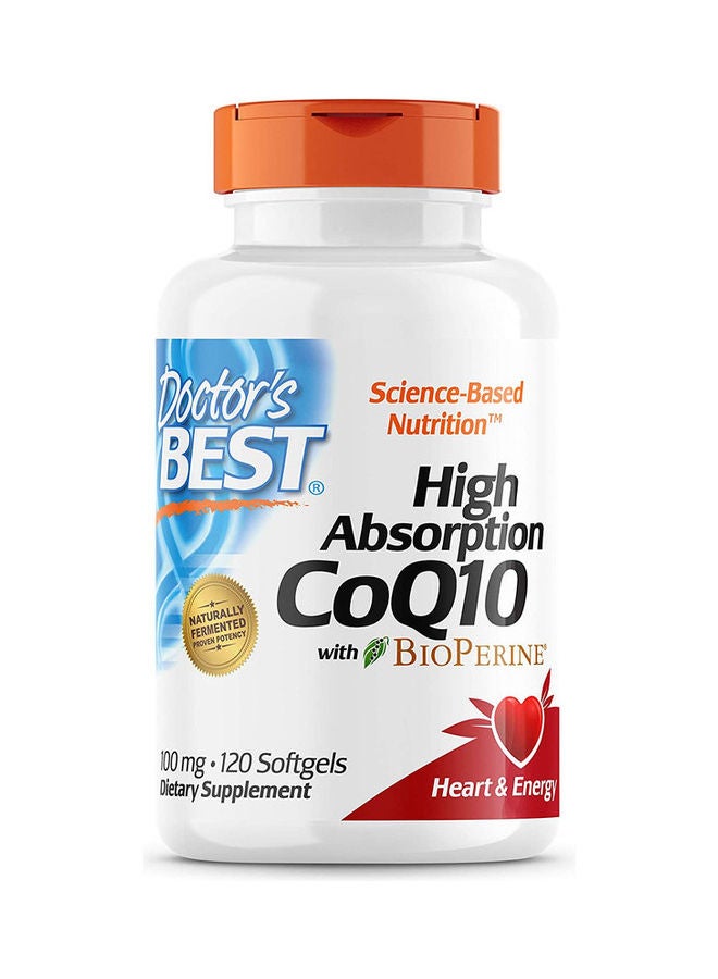 Doctor's BEST High Absorption CoQ10 with BioPerine 120 Softgels - Image 1