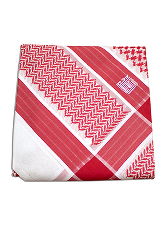 اليشمك شماغ كلاسيكي أحمر/أبيض - Image 1