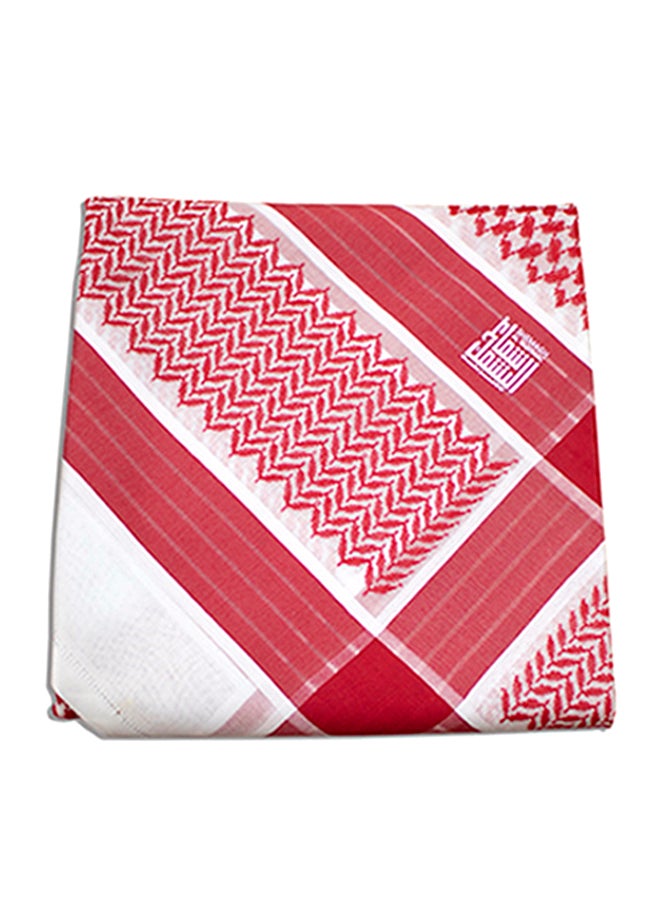 اليشمك شماغ كلاسيكي أحمر/أبيض - Image 1