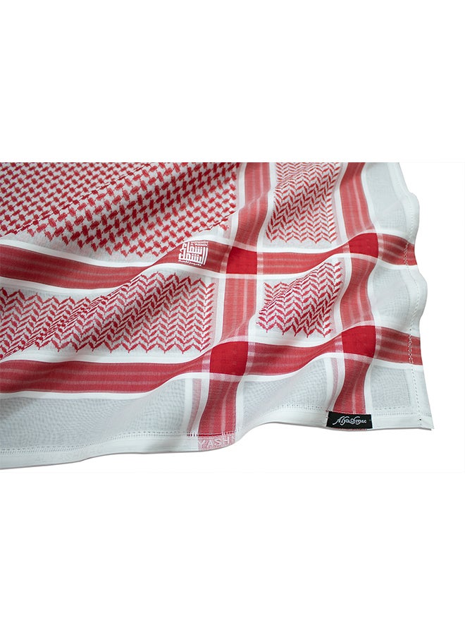 اليشمك شماغ كلاسيكي أحمر/أبيض - Image 2