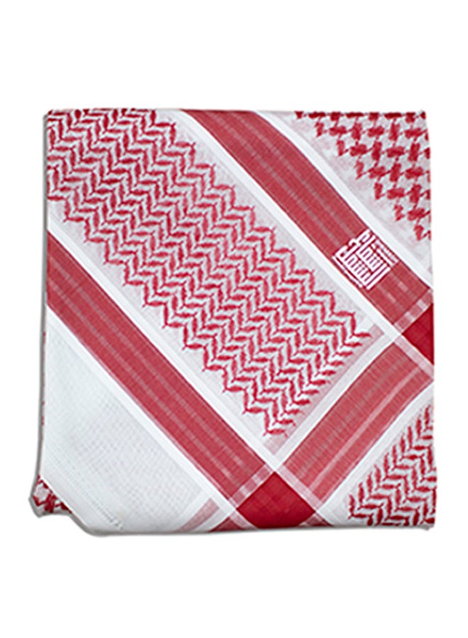 اليشمك شماغ كلاسيكي أحمر/أبيض - Image 3