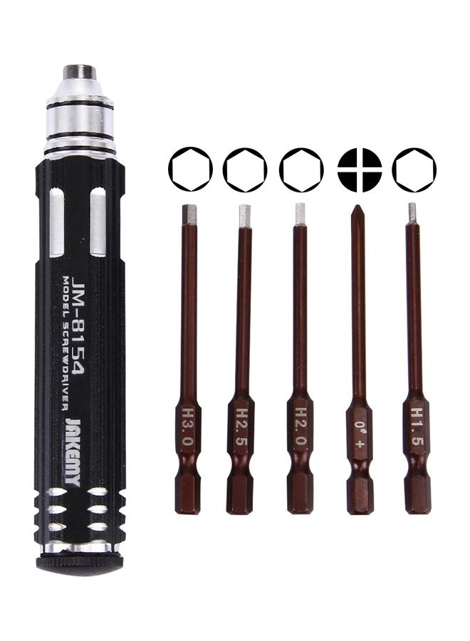 JAKEMY 6 in 1 Model Screwdriver Set with Precision Bit Multicolour - Image 1