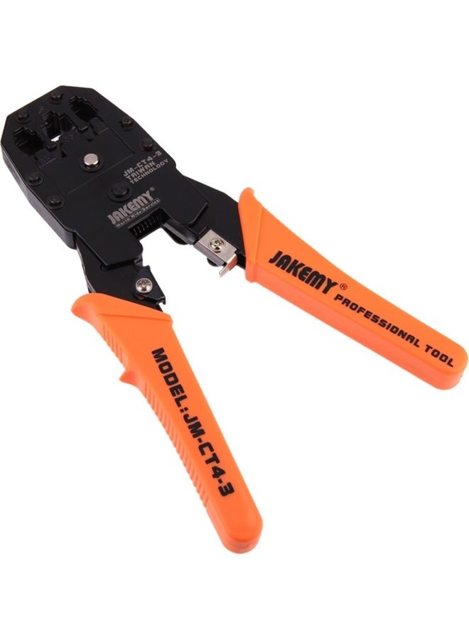 JAKEMY 4P 6P 8P Crimping Plier Black/Orange  - Image 2