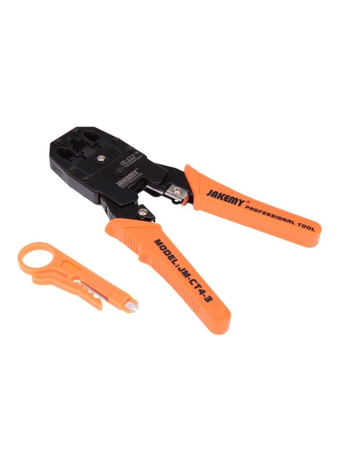 JAKEMY 4P 6P 8P Crimping Plier Black/Orange  - Image 4