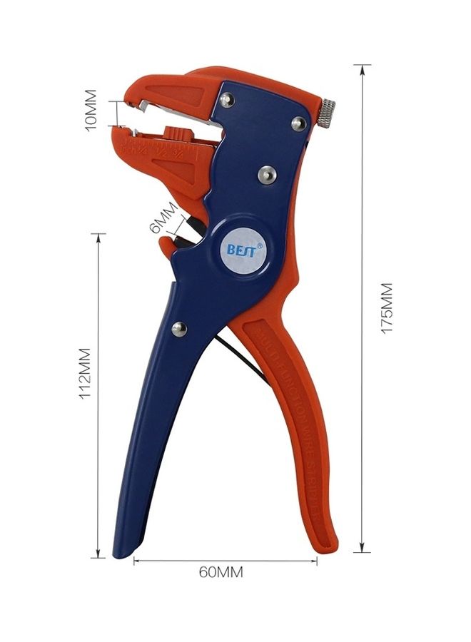 Best Cable Stripper Cutting and Crimping Plier Blue/Red  - Image 3