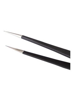 Best Stainless Steel Anti-Static Tip Tweezer Black/Silver  - Image 4